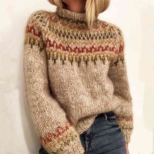 

women autumn winter geometric pattern basic hit casual pullover sweater college style harajuku warm knitted sweaters pull femme 210520, White;black