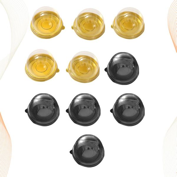 

egg yolk crisp round transparent gift box dessert chocolate puff wrapping pvc baking packaging (golden + b wrap