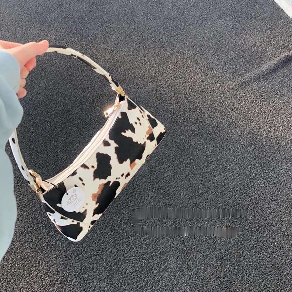

fashion cow pattern female pu leather underarm bags women single shoulder bag retro ladi purse handbags bolsas