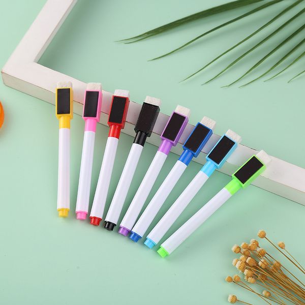 

pen whiteboard with tape brush erasable white light writing marker, Black;red