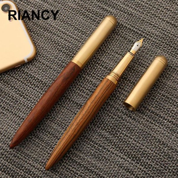 

fountain pens luxury wood pen ink nib 0.7mm caneta tinteiro stylo plume penna stilografica office for school 03839