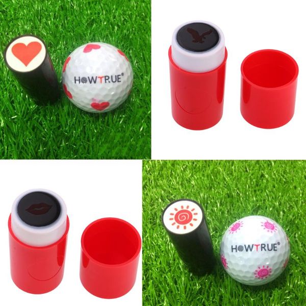 

golf balls 4x colorfast quick-dry ball stamp stamper marker eagle sun heart