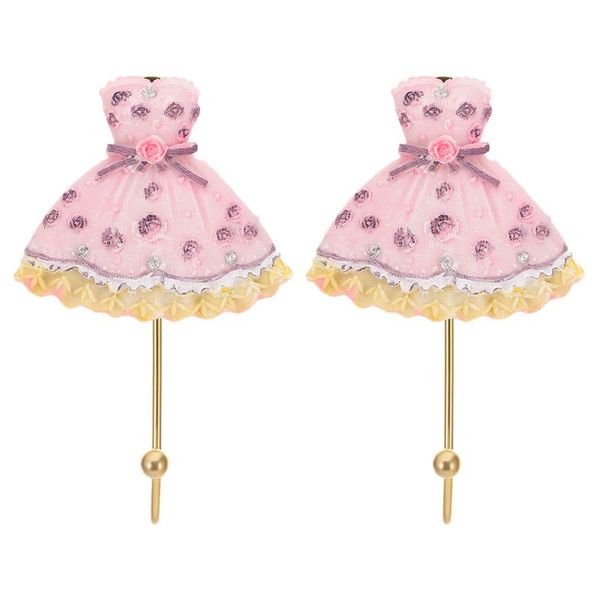 

hooks & rails 2pcs wall door hangers steel robe bathroom towel