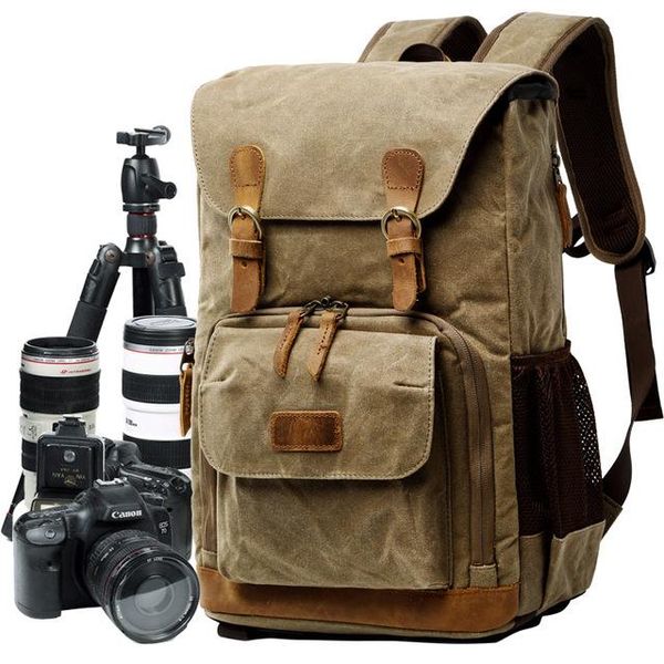 

backpack canvas camera bags outdoor waterproof bag multi-functiona pography for canon nikon sony digital slr