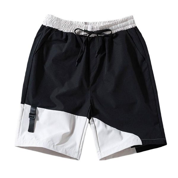 

men's shorts 2021 fashion mens cargo patchwork ribbons jogger men hip hop streetwear harem outdoors spring&summer male, White;black