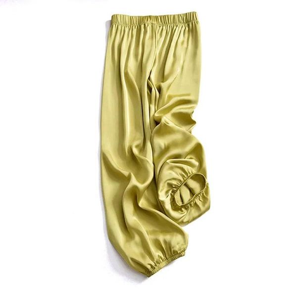 

women's pants & capris 2021 satin joggers women trousers high waist cuff stretch sport running drawstring sweatpants, Black;white