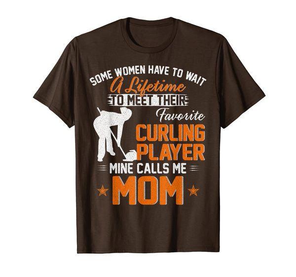 

My Favorite Curling Player Calls Me Mom Gift For Mother Mama T-Shirt, Mainly pictures