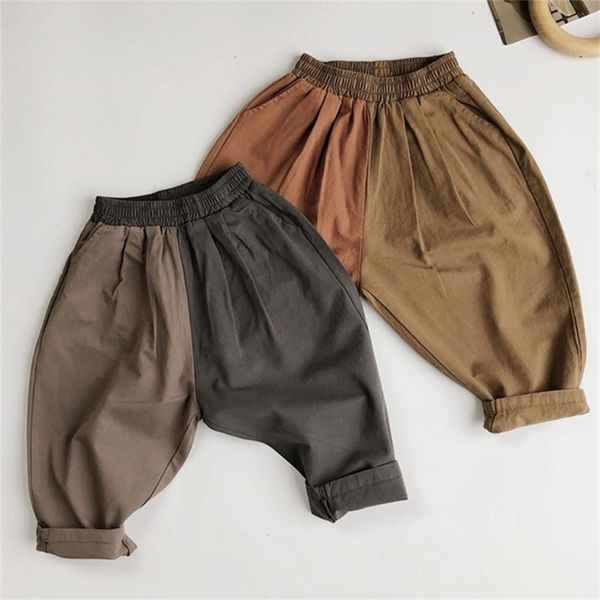 Primavera otoño niños bebés niños niñas pantalones sueltos ropa para niños conjunto nabo pantalón Casual niños 210429