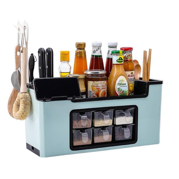 

kitchen storage & organization multifunctional kitchenware box knife chopsticks spoon rack seasoning bottle holder salt sugar spice drawer o