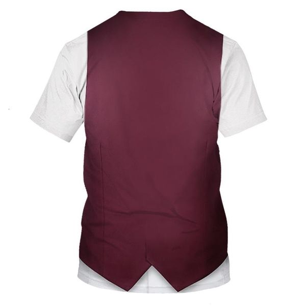 

men's t-shirts funny fake suit vest 3d printed tuxedo t-shirt men casual short sleeve tshirts mens harjuku hip hop halloween cosplay co, White;black