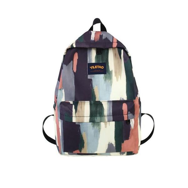 

backpack nylon printed shoulder bag female korean version camouflage waterproof college style school large capacity travel