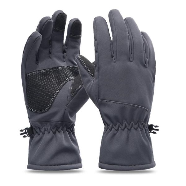 

ski gloves women men thermal outdoor sports cycling winter touchscreen hiking elastic strap with buckle camping waterproof