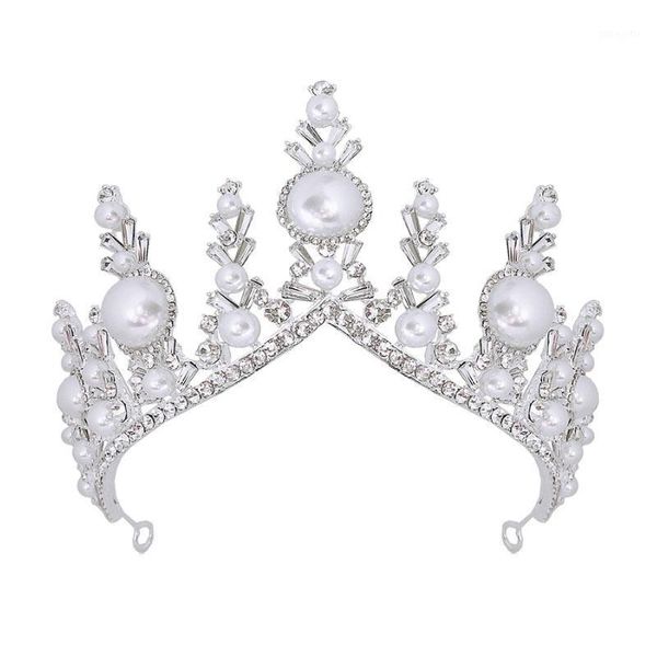 

design bridal wedding tiara and bride pearl crown hair accessories1