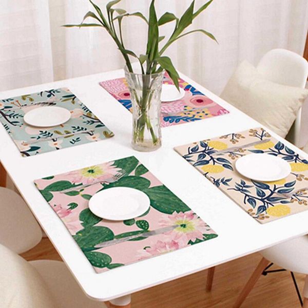 

table runner dining mat kitchen accessories cotton and linen placemat pad placemats for waterproof heat insulation