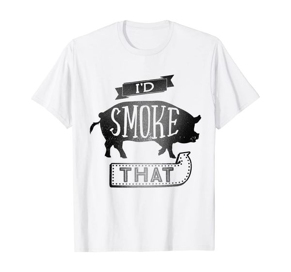 

id smoke that funny bbq pit grilling t-shirt, White;black