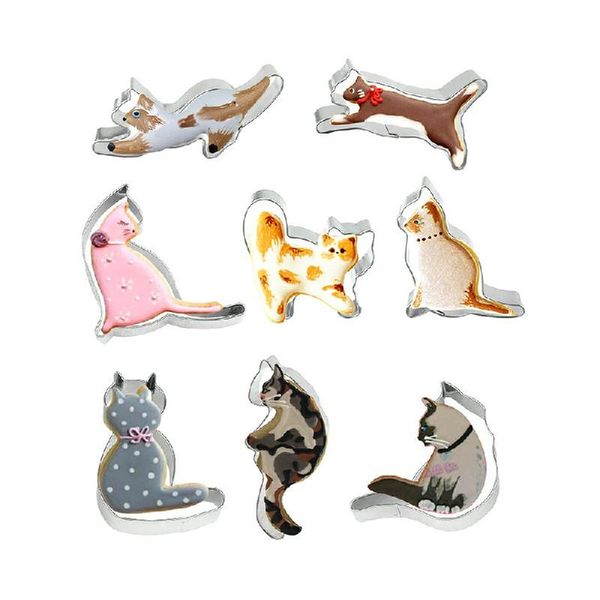 

baking moulds silver stainless steel cookie cutters animal fondant cake biscuit cutter decorating mould pastry tools