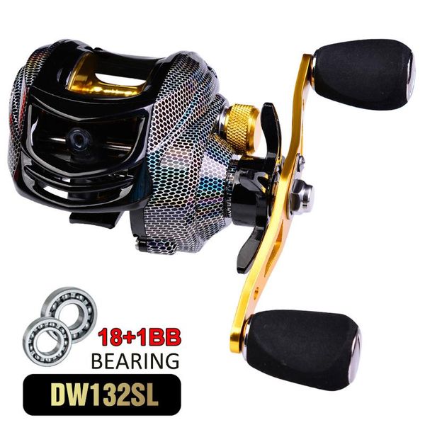 

baitcasting reels 18+1 bb bearing fishing baitcast reel high speed 7.2:1 bait cast wheel left/right hand accessory
