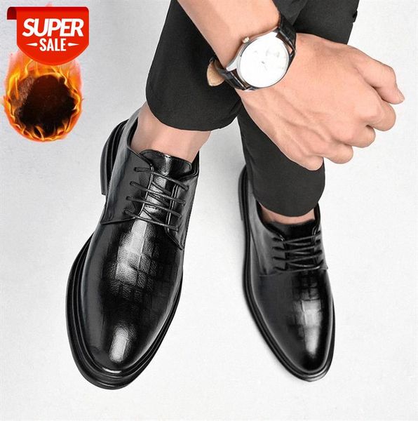 

men's leather shoes, business suits, round head wedding groom plus velvet korean version of british casual shoes #eg3y