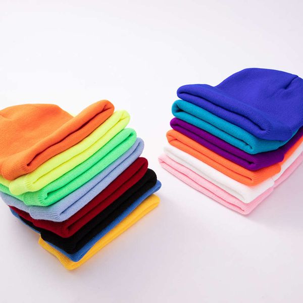 

hat cold proof and warm knitted wool trend melon skin fashion versatile pullover ear protection, Blue;gray