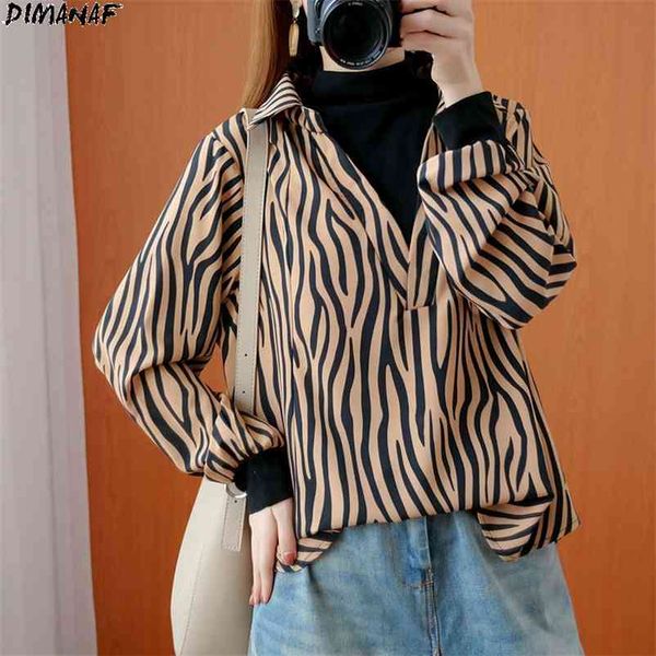 

women blouse leopard turtleneck autumn female patchwork fake two piece &tees lady casual o-neck style 210531, White