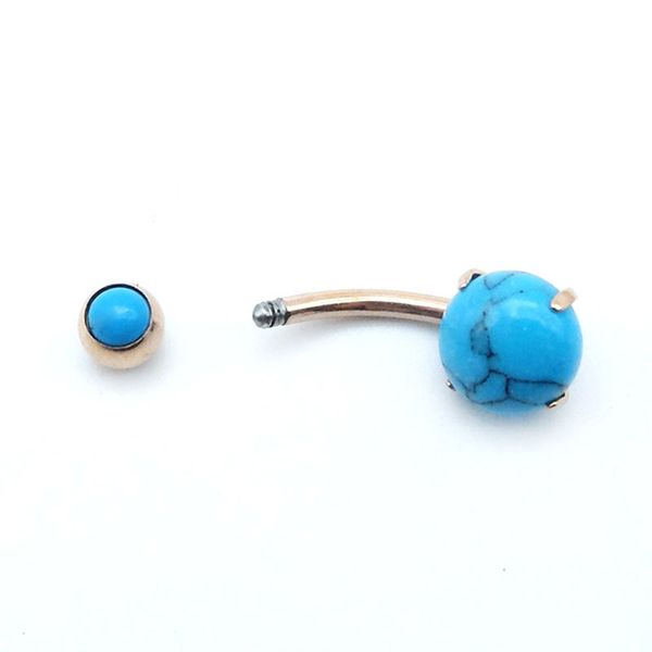 

human body puncture jewelry turquoise navel ring nail navel dance decoration