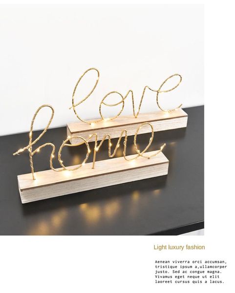 

novelty items nordic style living room bedroom decoration home and love letters night lamp creative deskornaments calendar