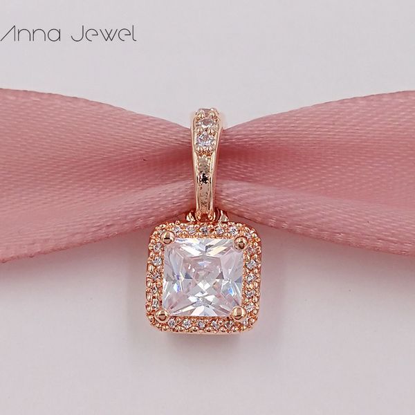 Keine farbe verblassen solid rose gold funkelnde liebe anhänger pink clear cz pandora charms für armbänder diy jewelery machen lose perlen silber schmuck großhandel 380366pcz