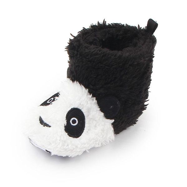 

first walkers 2021 cartoon panda baby girl shoes infant boots boys coral fleece born booties walker 0-1years