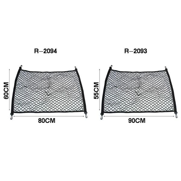 

car organizer trunk pocket 60*80/90*55cm elastic strong nylon cargo luggage storage net mesh bag for