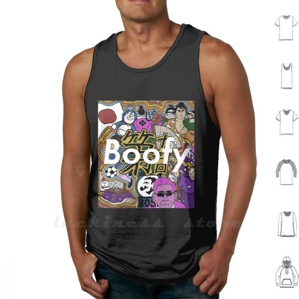 

men' tank x boofy cotton vest sleeveless japan nihon, White;black