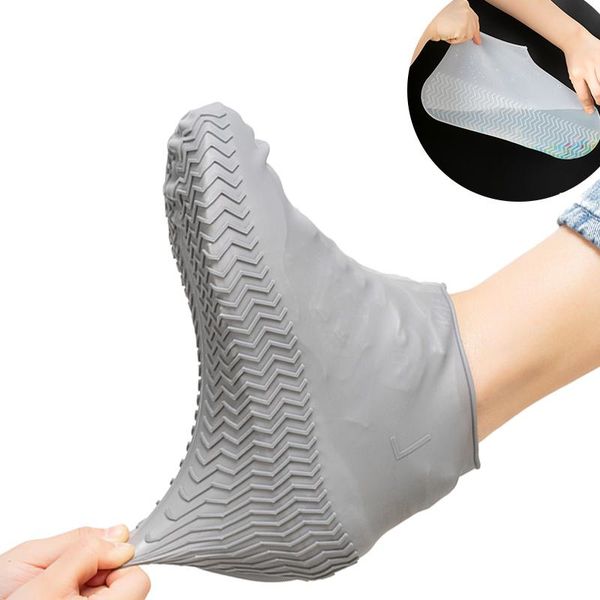 

Pair Reusable Latex Waterproof Rain Shoes Covers Slip-resistant Rubber Boot Overshoes S/M/L Accessories Disposable