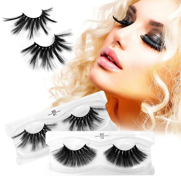 

1 pair 25mm mink eyelashes fluffy wispy false natural long eye lashe makeup handmade extension faux cils1