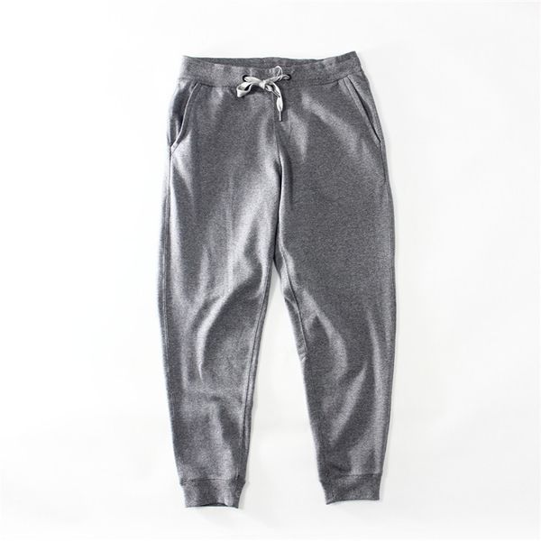 

men's pants mens knit slacks drawstring solid loose type spring fashion binding off fitness comfortable casual style urban wind trouser, Black