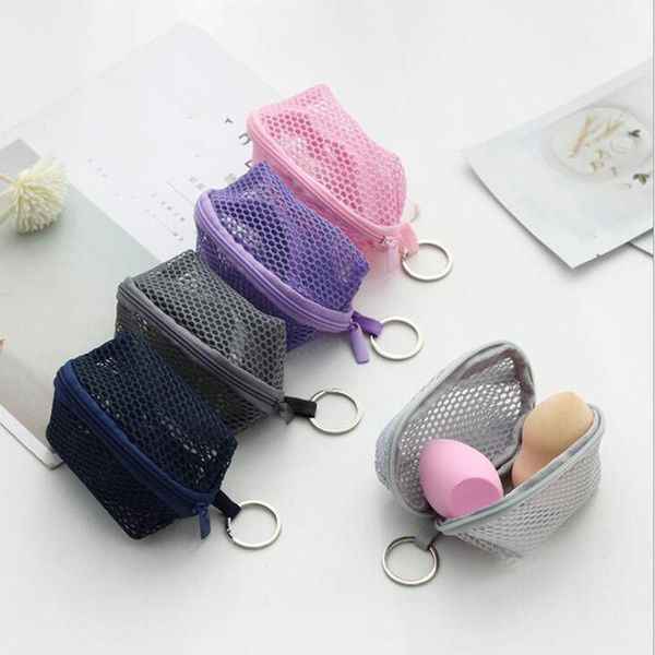 

storage bags portable earphone bag mesh beauty egg case data cable charger u disk protective cover hollow for small items