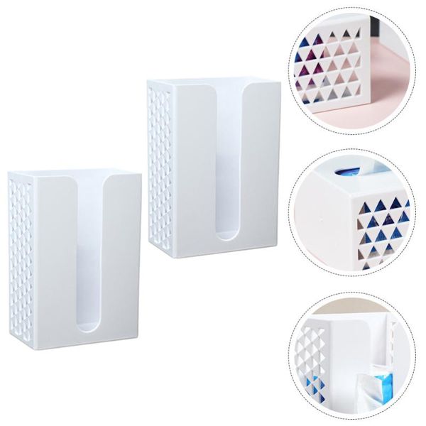 

tissue boxes & napkins 2pcs creative wall-mounted box punch holder napkin