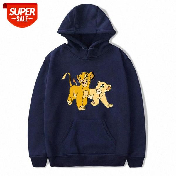 

clothing lion print sweatshirt plus fleece hoodie sportswear #pd3y, Black