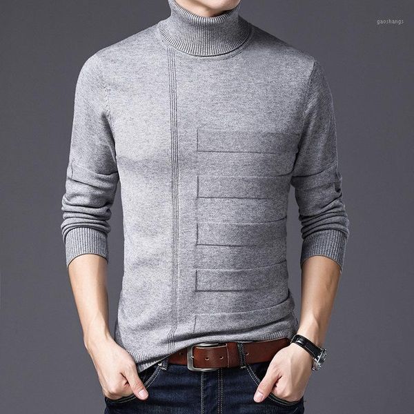 

men's sweaters icpans christmas sweater men slim fit turtleneck high neck pullovers mens 2021 winter thick cashmere homme1, White;black