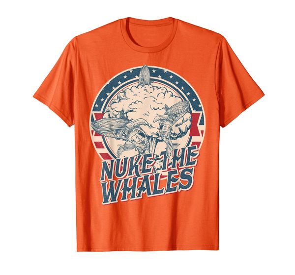 

nuke the whales funny vintage t-shirt, White;black