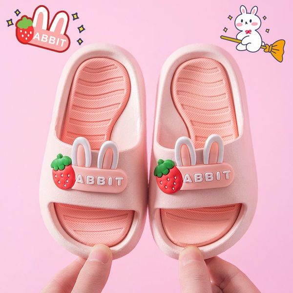 

summer children' slippers for boys girls pvc soft non-slip 2021 beach sandals kids home bathroom flip flops slipper, Black;grey