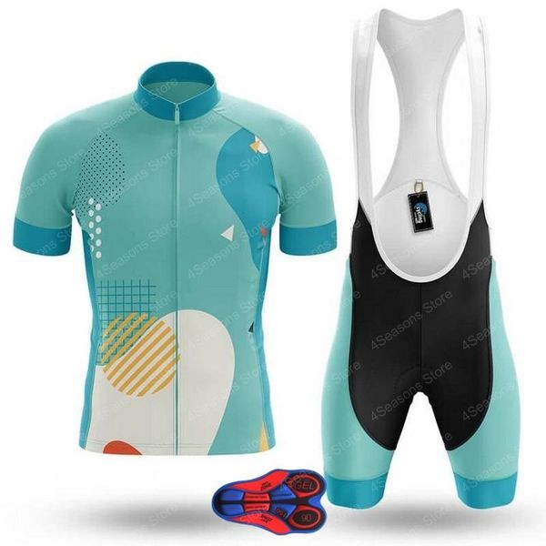 

racing sets 2021 cycling jerset set men summer anti-pilling clothing with coolmax 9d gel padded shorts, Black;blue
