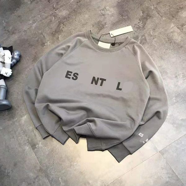 

2021 autumn new fashion letter printed round neck loose casual slim men's and women's same couple's sweater, Black