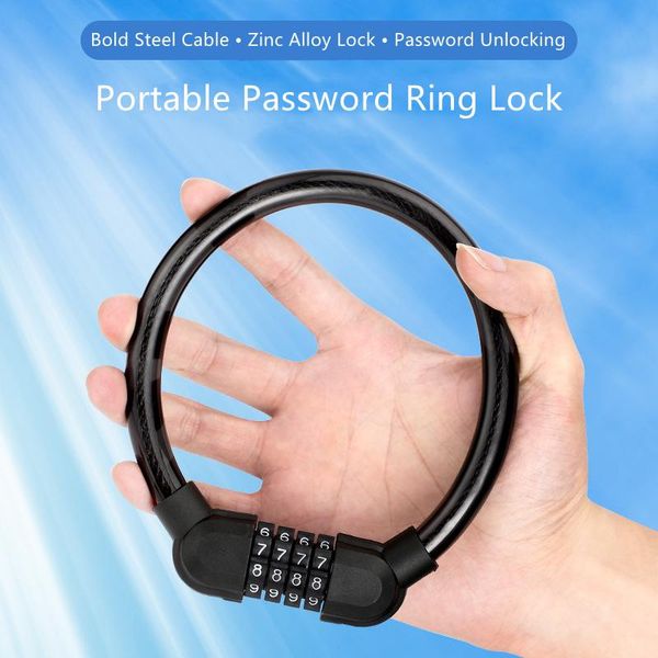 

bike locks bicycle lock portable anti theft supplies combination street with code padlock accessories