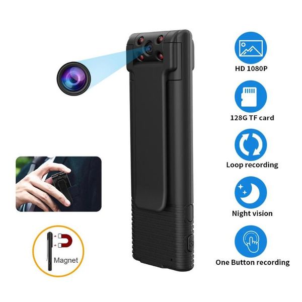 

camcorders portable camera high-definition magnet adsorption lens ultra-long battery life night vision 180 degree infrared rotating