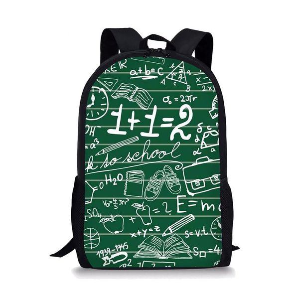 

math 3d print kids backpack boys girls school bags for teenager students book bag customize image shoulder travel sac a dos