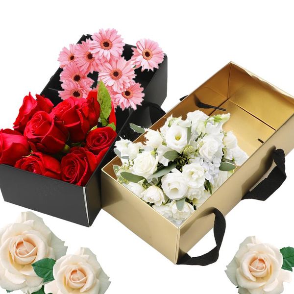 

gift wrap portable with pvc cover folding flower paper box packaging dessert diy wedding party craft