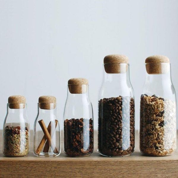 

storage bottles & jars xinchen transparent glass seasoning teapot tank bottle home decoration food container kitchen