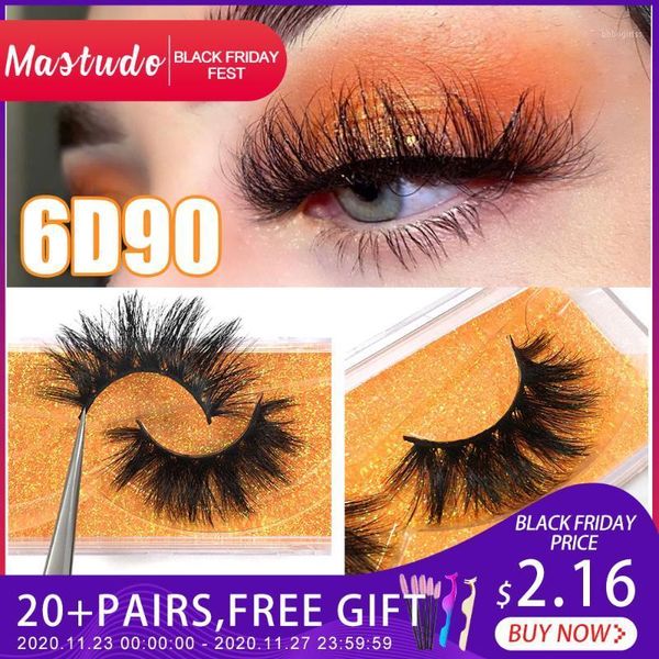 

mastudo 6d mink eyelashes full volume false eyelash reusable lashes 25mm fluffy messy 3d wholesale minkmakeup1