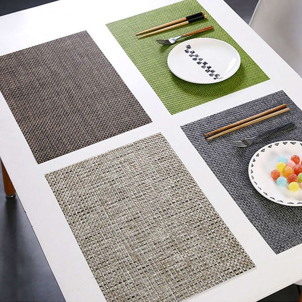 

nordic creative heat insulation mat, non slip bowl pvc waterproof high temperature resistant thickened table western