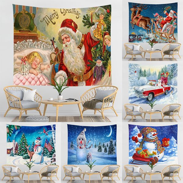 

christmas santa claus wall decor tapestry kawaii room decor wall hanging anime beach mat dorm carpets tapiz pared tela grande