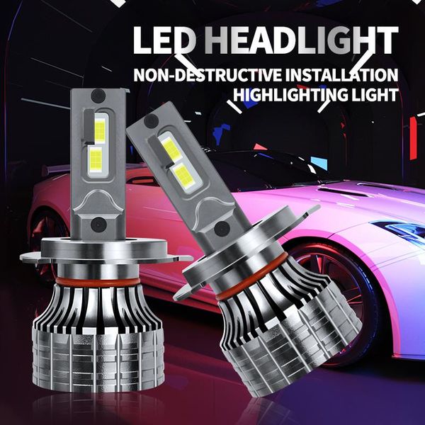 

car headlights 2pcs h1 h3 h4 d55 led 6000k 90w 12v 15000lm lights waterproof h7 h13 9005 9007 headlight 3570 headlamp